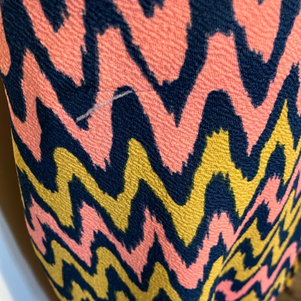 LuLaRoe Zigzag Patterned Skirt - Pink, Green/Yellow, and Blue XL stretch - Picture 3 of 4